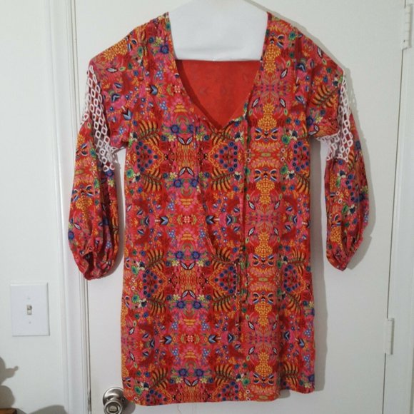 VOOM by Joy Han Multi Color Floral Print Tunic - Picture 1 of 6